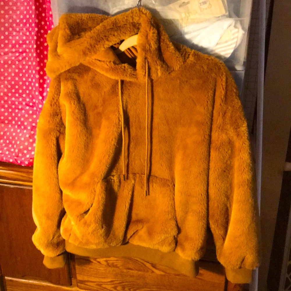 Jacket Camel colored soft , fake fur, New